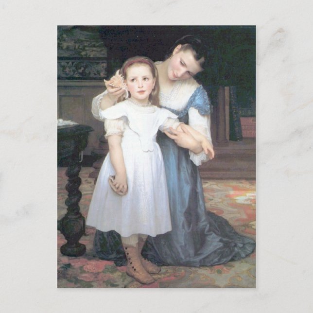 Cartão Postal Bouguereau - Le Coquillage (Frente)