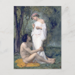 Cartão Postal Bouguereau - L'Idylle