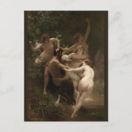 Cartão Postal Bouguereau Ninfhs e Satyr