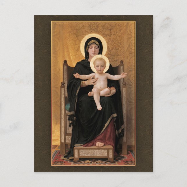 Cartão Postal Bouguereau Virgin e Child CC0271 (Frente)