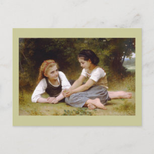 Cartão Postal Bouguereau's 1882 The Nut Gatherers Les noisettes
