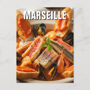Cartão Postal Bouillabaisse Marselha França Viagem