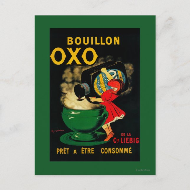 Cartão Postal Bouillon OXO Vintage PoseterEurope (Frente)