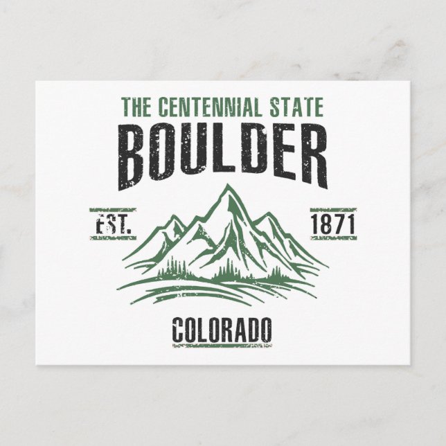 Cartão Postal Boulder (Frente)