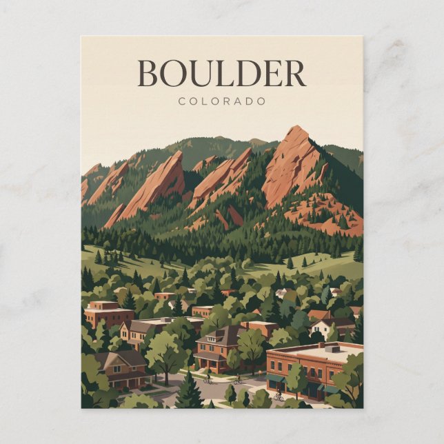 Cartão Postal Boulder Colorado (Frente)