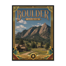 Boulder Colorado Arte Deco Vintage Idade Dourada