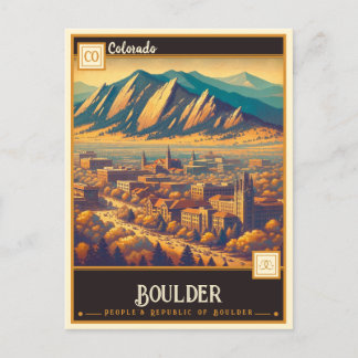 Cartão Postal Boulder, Colorado | Vintage