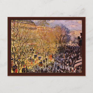 Cartão Postal Boulevard Des Capucines, Paris, Por Claude Monet