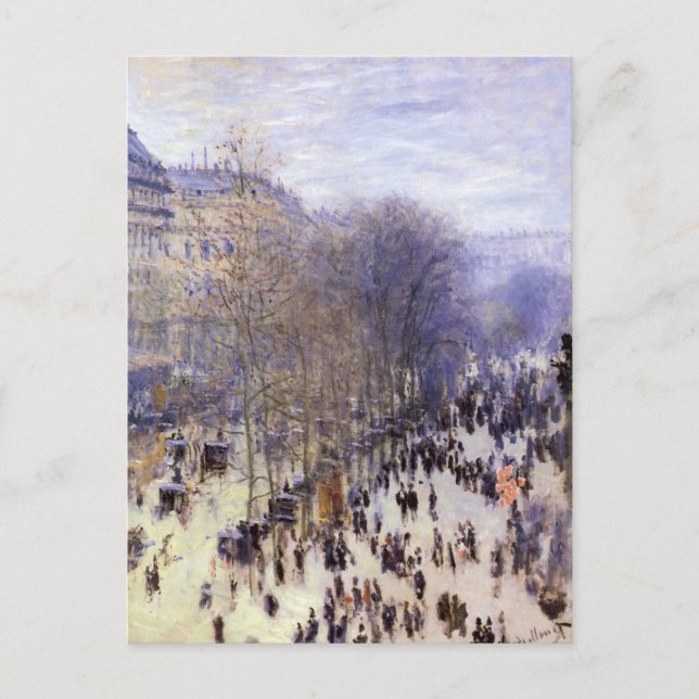Cartão Postal Boulevard des Capucines, por Claude Monet, Belas A (Frente)