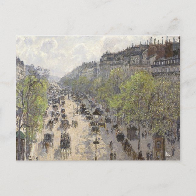 Cartão Postal Boulevard Montmartre Camille Pissarro (Frente)