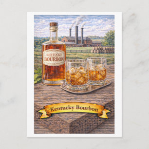 Cartão Postal Bourbon de Kentucky (Série de Comida Americana)