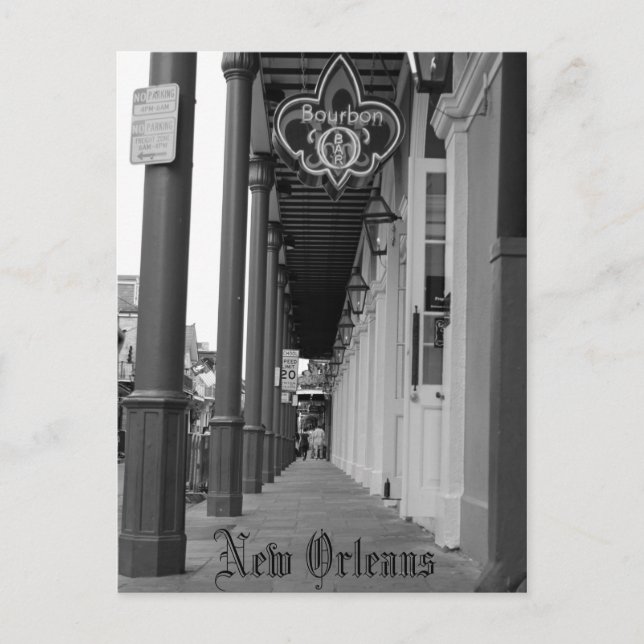 Cartão Postal Bourbon Street (Frente)