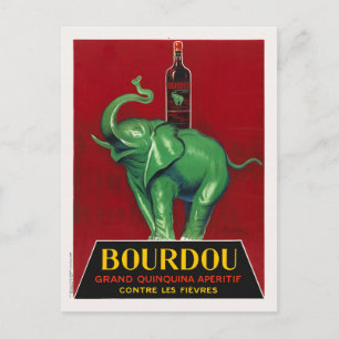 Cartão Postal Bourdou Grand Quinquina Apéritif France Vintage P