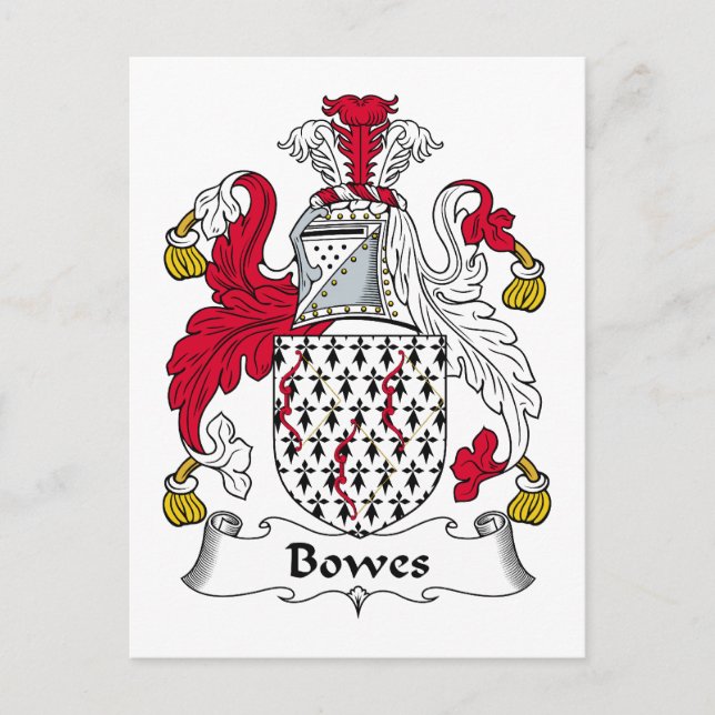 Cartão Postal Bowes Family Crest (Frente)
