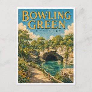 Cartão Postal Bowling Green Kentucky Rio Perdido GeoSaga