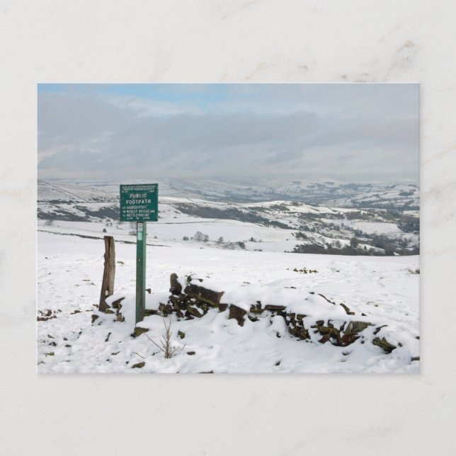 Cartão Postal Bowstonegate dia inverno (Frente)