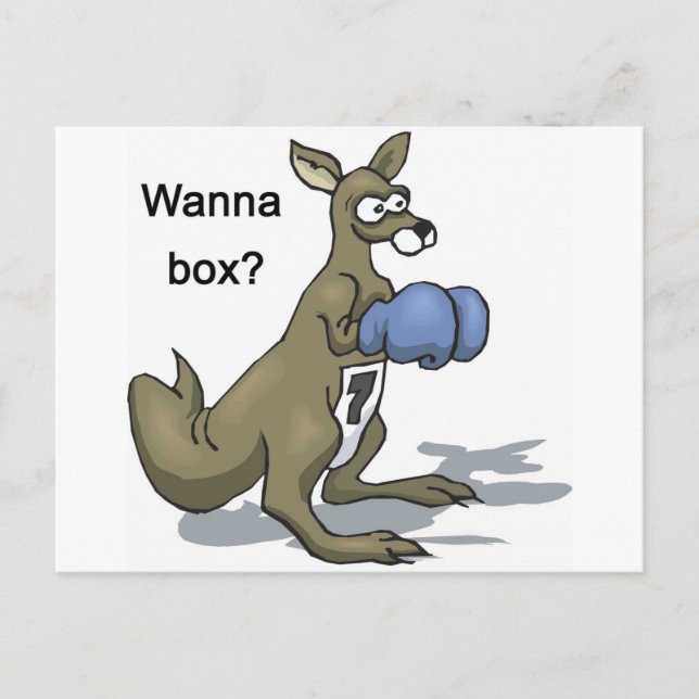 Cartão Postal Boxe Kanguru (Frente)