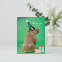 Cartão Postal Boxer Cachorro Bonito Natal Eu tenho sido um bom c