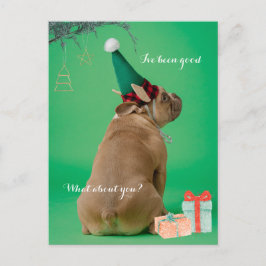 Cartão Postal Boxer Cachorro Bonito Natal Eu tenho sido um bom c