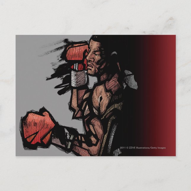 Cartão Postal Boxer deitado (Frente)