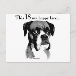 Cartão Postal Boxer Happy Face