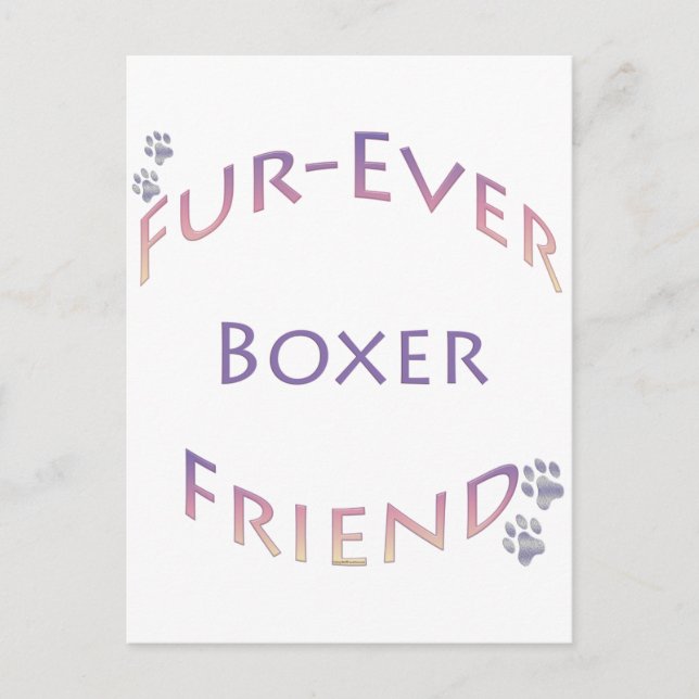 Cartão Postal Boxer Para Sempre (Frente)