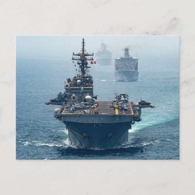Cartão Postal Boxer USS (LHD-4) (Frente)