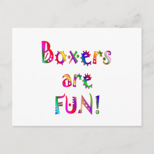 Cartão Postal Boxers são divertidos