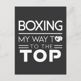 Cartão Postal Boxing Motivation Quote Bold Minimal Typography