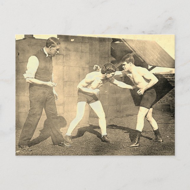 Cartão Postal Boxing Practice 1913 (Frente)