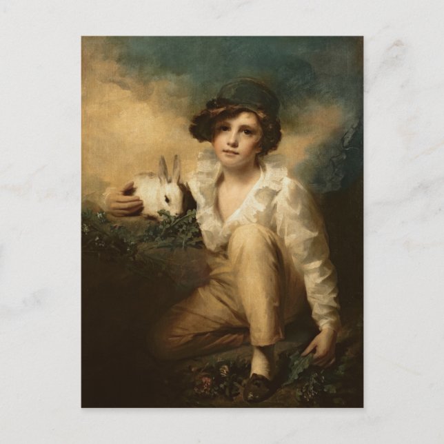 Cartão Postal Boy and Rabbit, c.1814 (Frente)