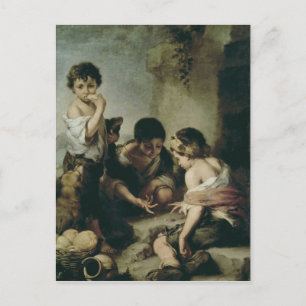 Cartão Postal Boys Playing Dice, c.1670-75