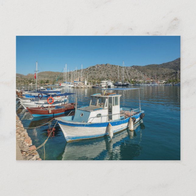 Cartão Postal Bozburun Harbor perto de Marmaris, Turquia (Frente)