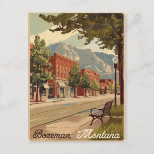 Cartão Postal Bozeman Montana Vintage