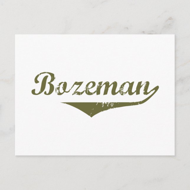 Cartão Postal Bozeman Revolution t shirts (Frente)