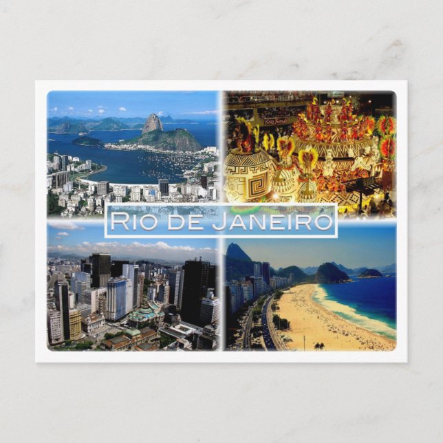 Cartão Postal BR Rio de Janeiro - praia de Botafogo - Carnaval - (Frente)