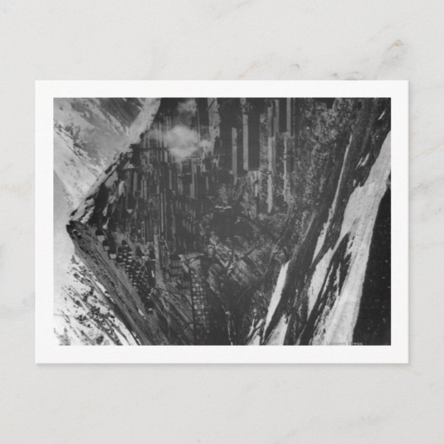 Cartão Postal Braden Copper Mines em Fotografia Chili (Frente)