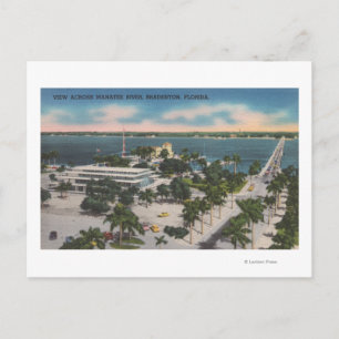 Cartão Postal Bradenton, Flórida - Vista através do rio Manate