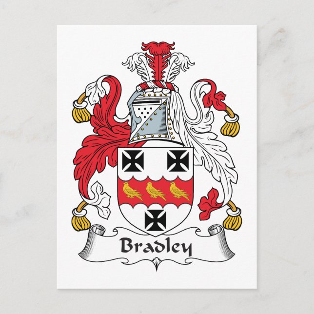 Cartão Postal Bradley Family Crest (Frente)