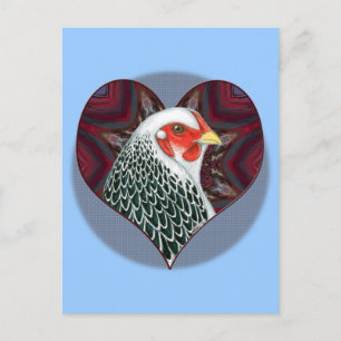 Cartão Postal Brahma Hen Heart