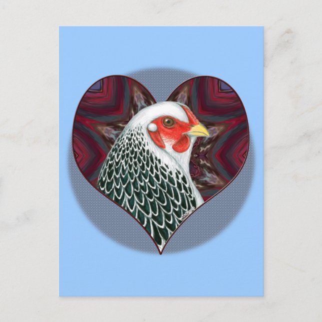 Cartão Postal Brahma Hen Heart (Frente)