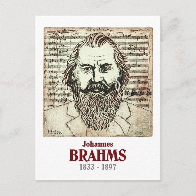 Cartão Postal Brahms (Frente)