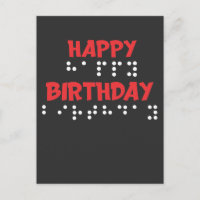 Braille Dots - Happy Birthday t-shirt Blind