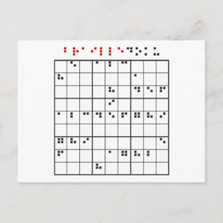Cartão Postal brailledoku