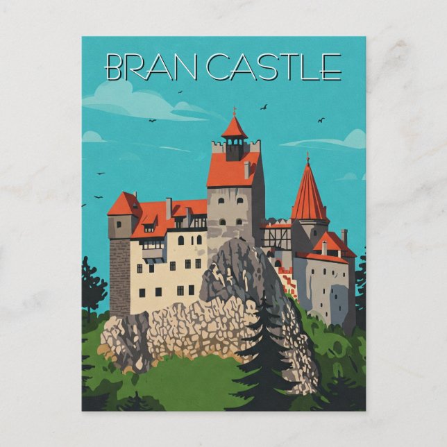 Cartão Postal Bran Castle Romênia Modern (Frente)