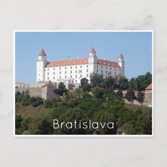 Cartão Postal branco de castelo bratislava (Frente)