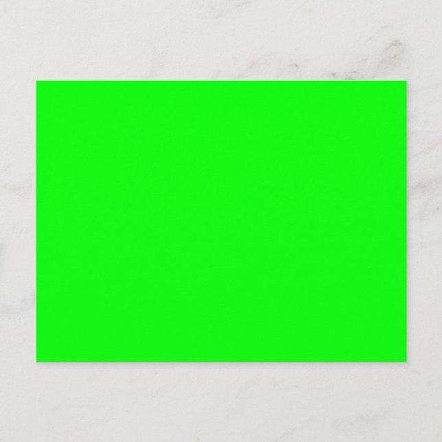 Cartão Postal Branco Verde Lima Brilhante (Frente)