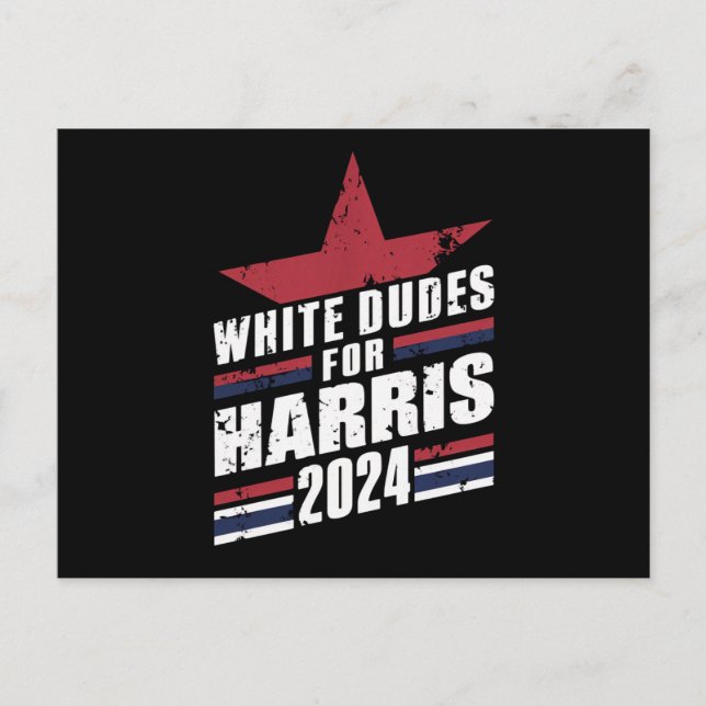 Cartão Postal Brancos Para Kamala Harris 2024 (Frente)