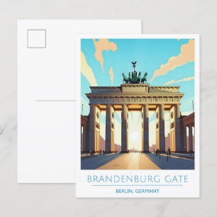 Cartão Postal Brandenburg Gate Berlin Alemanha Viagem