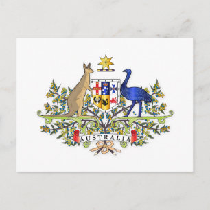 Cartão Postal brasão da Austrália